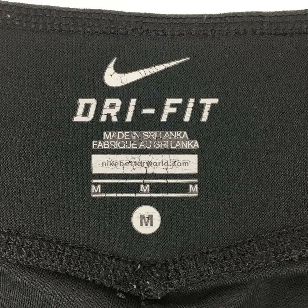 Nike Dri-Fit Girls Legend Capri Pants Black Pull On Elastic Waist Stretch M